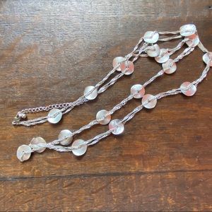 Vintage silver necklace with button shaped accents